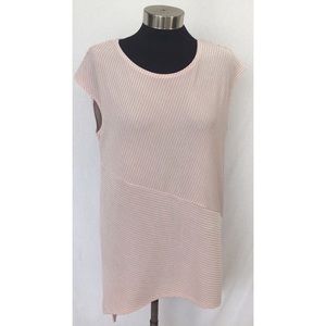 Chico’s Travelers Pink w/Gray Stripe Tunic